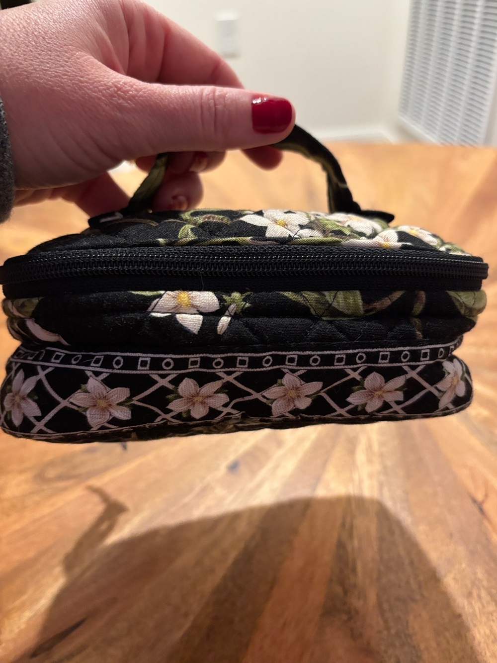 Vintage Vera Bradley Quilted Travel Jewelry Pouch/Organizer